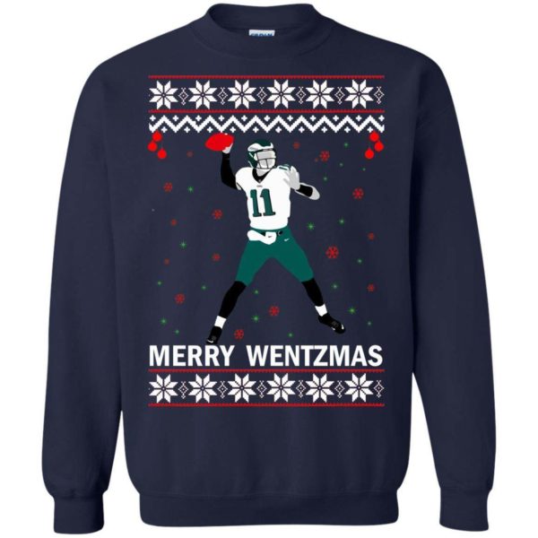 Carson Wentz merry Wentzmas ugly sweater Apparel