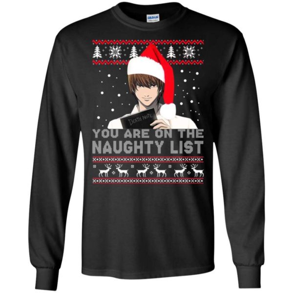 Death Note – You Are On The Naughty List Ugly Christmas Sweater Apparel