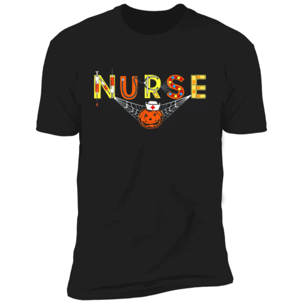 Nurse Halloween Shirt Gift With Pumpkin Boo Spider Witch Hat Shirt Apparel