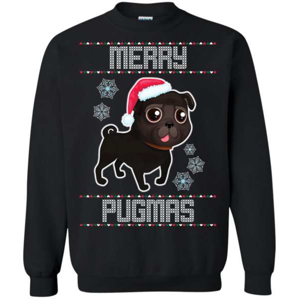 Black Pug Christmas Sweaters Apparel
