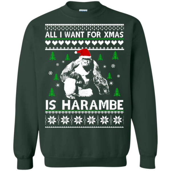 All i want for xmas is harambe sweater, T Shirt Apparel
