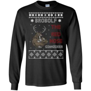 Brobolf The Red Nose Gianzdeer Christmas Sweater Apparel