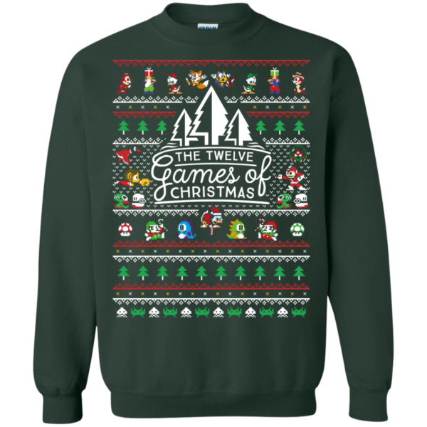 12 games of christmas sweatshirt ugly christmas sweater T Shirt Apparel