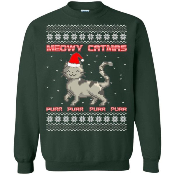 Cat Meowy Catmas Ugly Christmas Sweater Apparel