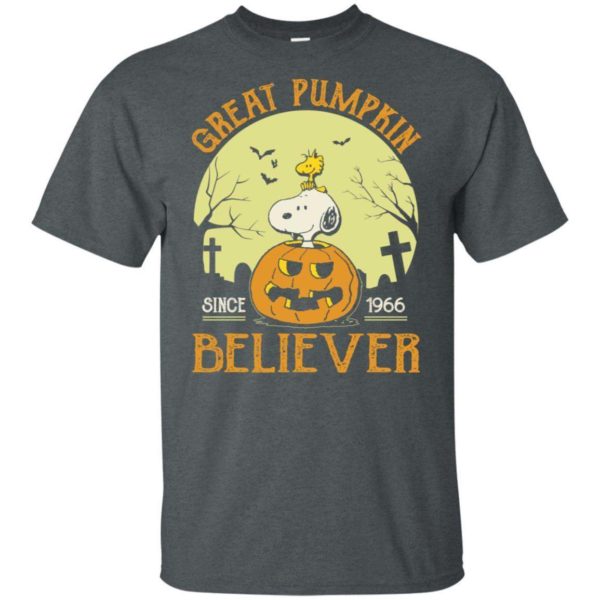 Snoopy Shadow Great Pumpkin Believer Since 1966 T Shirt Halloween TT08 Apparel