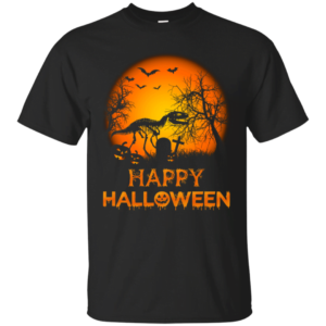 T Rex Skeleton Dinosaur Happy Halloween T shirt Apparel