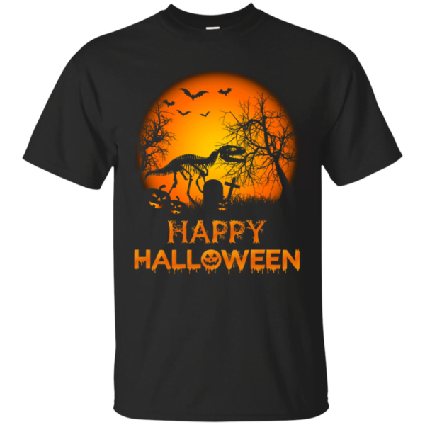 T Rex Skeleton Dinosaur Happy Halloween T shirt Uncategorized
