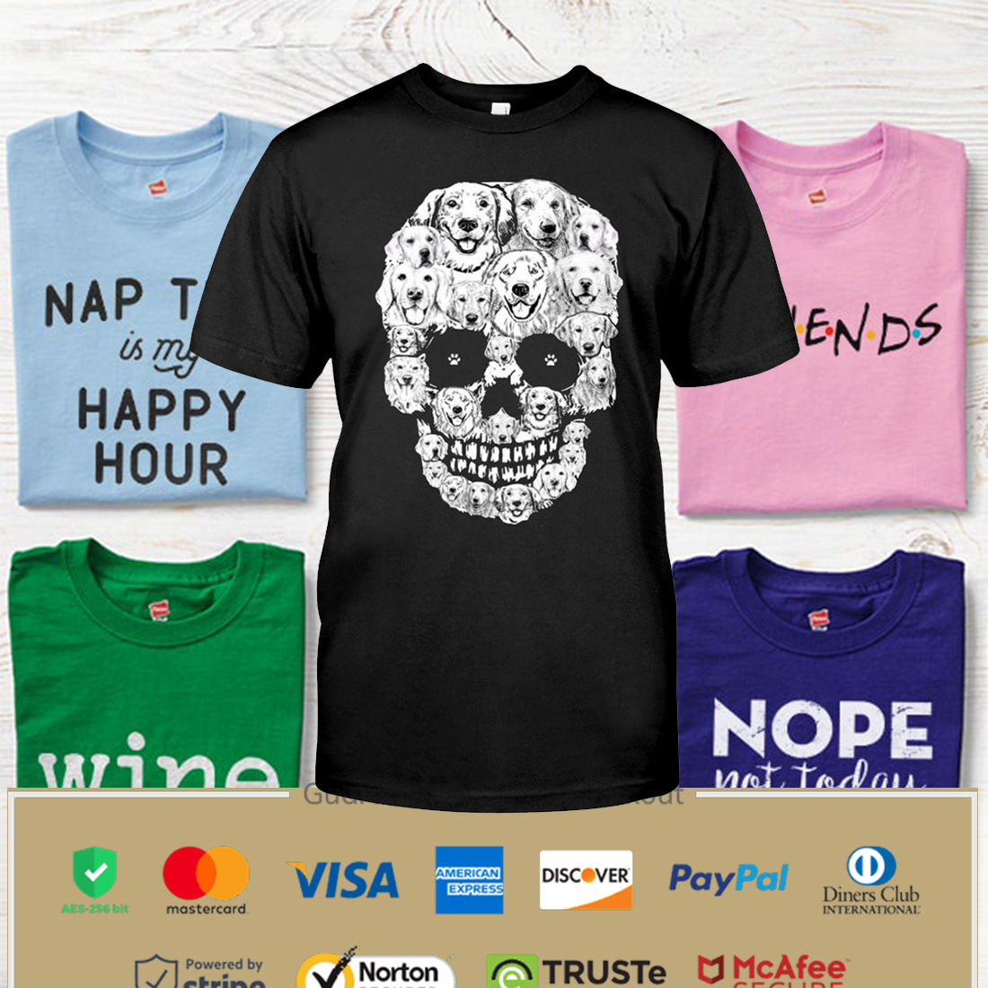 Golden Retriever Skull Shirt Apparel Golden Retriever Skull Shirt Apparel