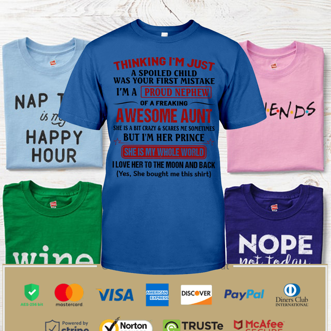 I'M A PROUD NEPHEW OF A FREAKING AWESOME AUNT Youth Shirt Apparel I'M A PROUD NEPHEW OF A FREAKING AWESOME AUNT Youth Shirt Apparel