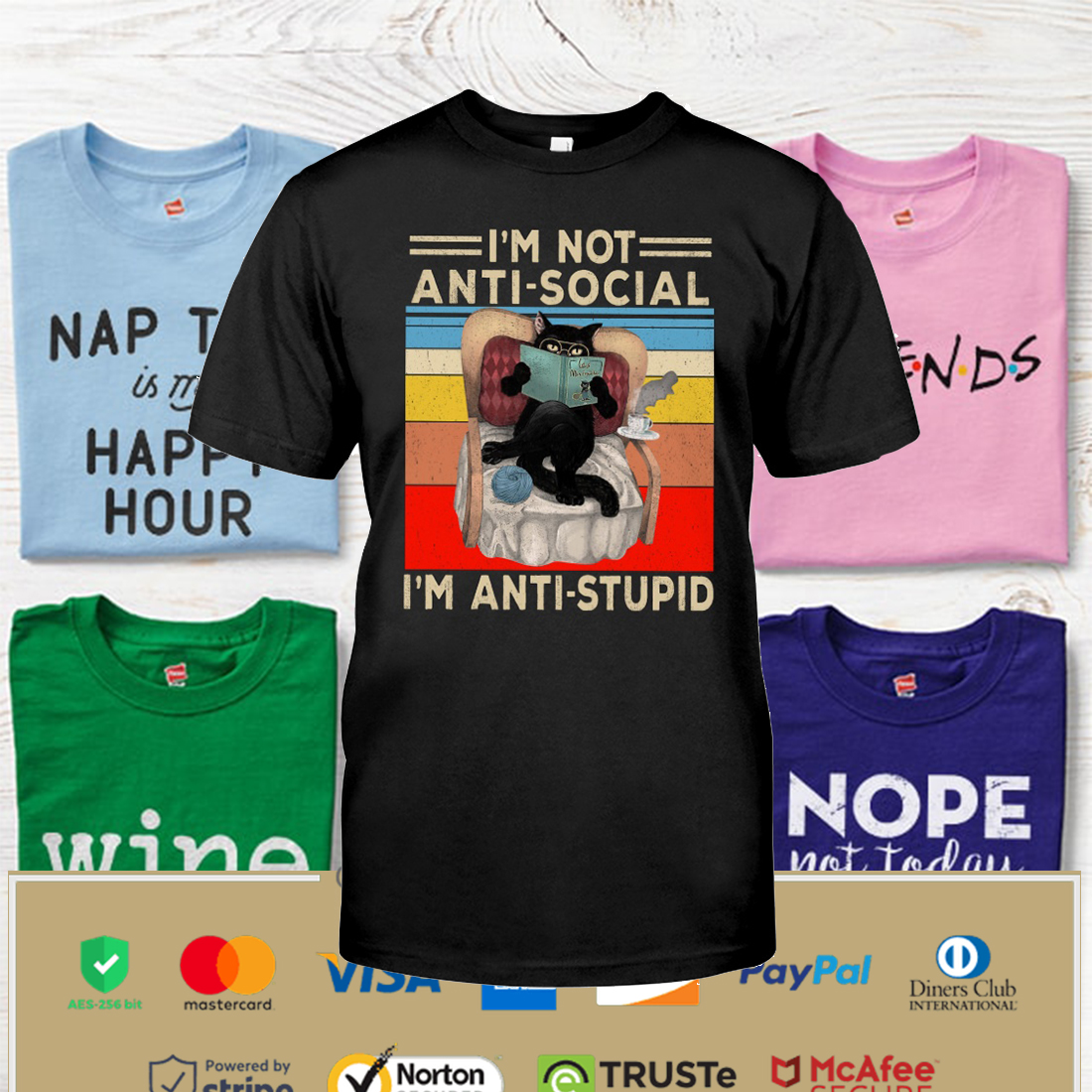 I'm Not Anti social I'm Anti stupid Cat Shirt Apparel I'm Not Anti social I'm Anti stupid Cat Shirt Apparel