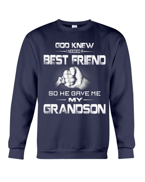 God Knew I Needed A Best Friend Grandpa and Grandson Shirt Apparel