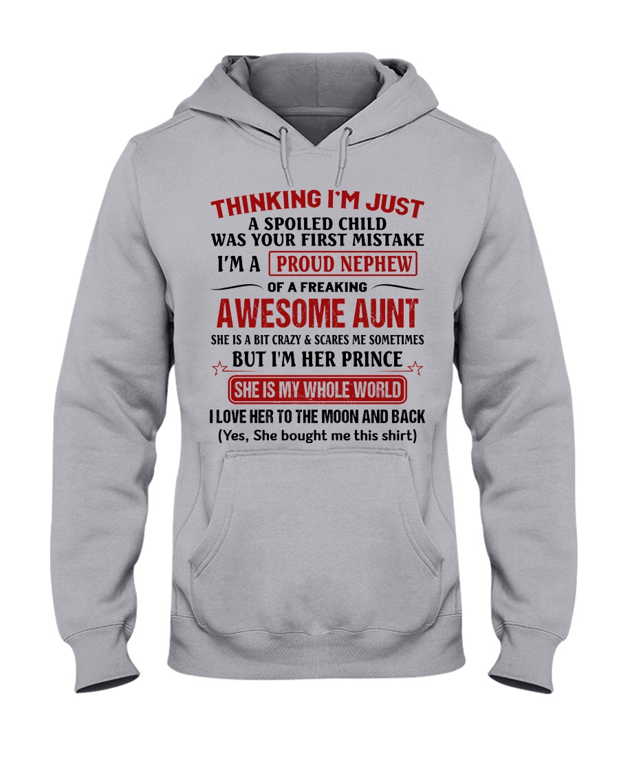 I'M A PROUD NEPHEW OF A FREAKING AWESOME AUNT Youth Shirt Apparel I'M A PROUD NEPHEW OF A FREAKING AWESOME AUNT Youth Shirt Apparel