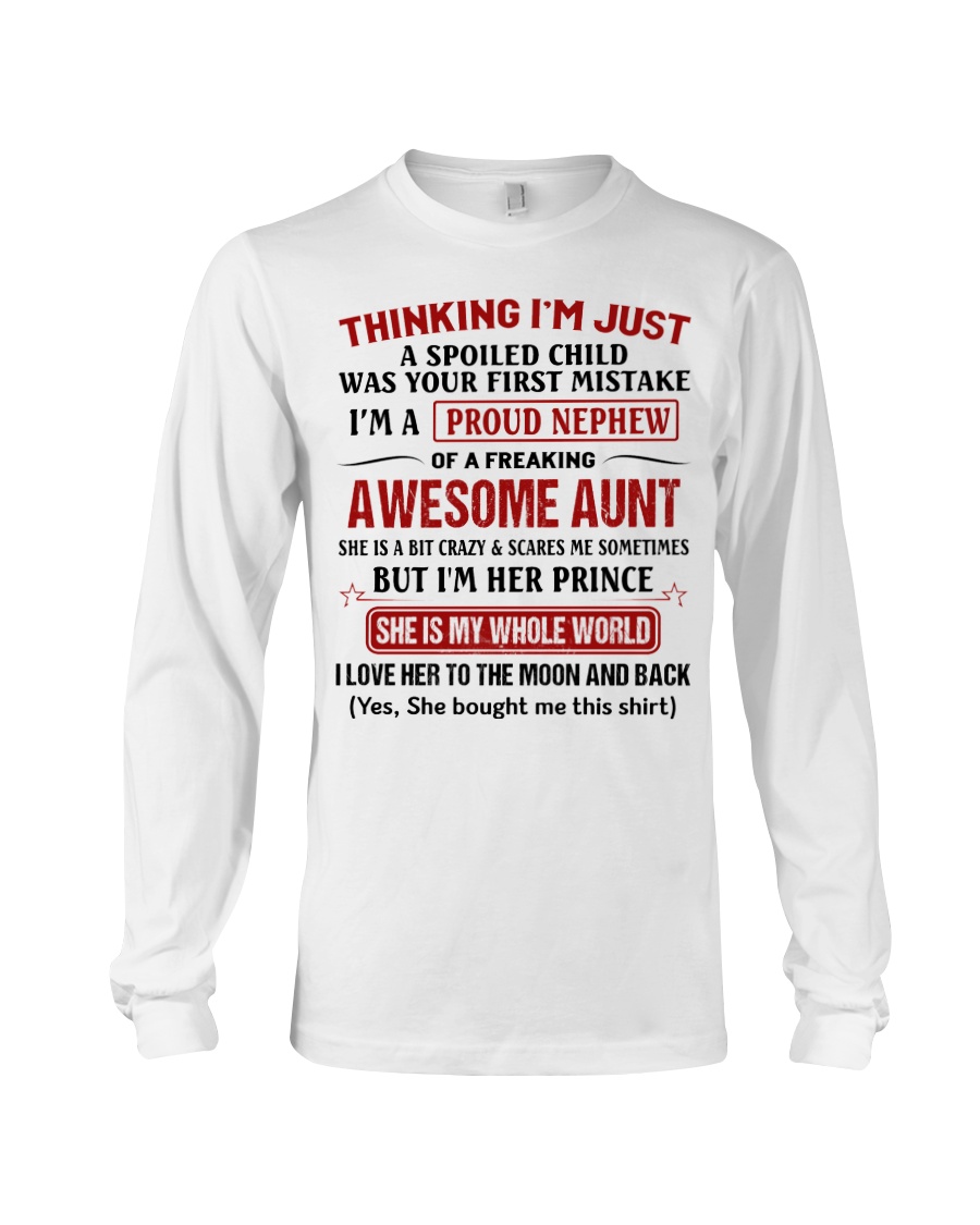 I'M A PROUD NEPHEW OF A FREAKING AWESOME AUNT Youth Shirt Apparel I'M A PROUD NEPHEW OF A FREAKING AWESOME AUNT Youth Shirt Apparel