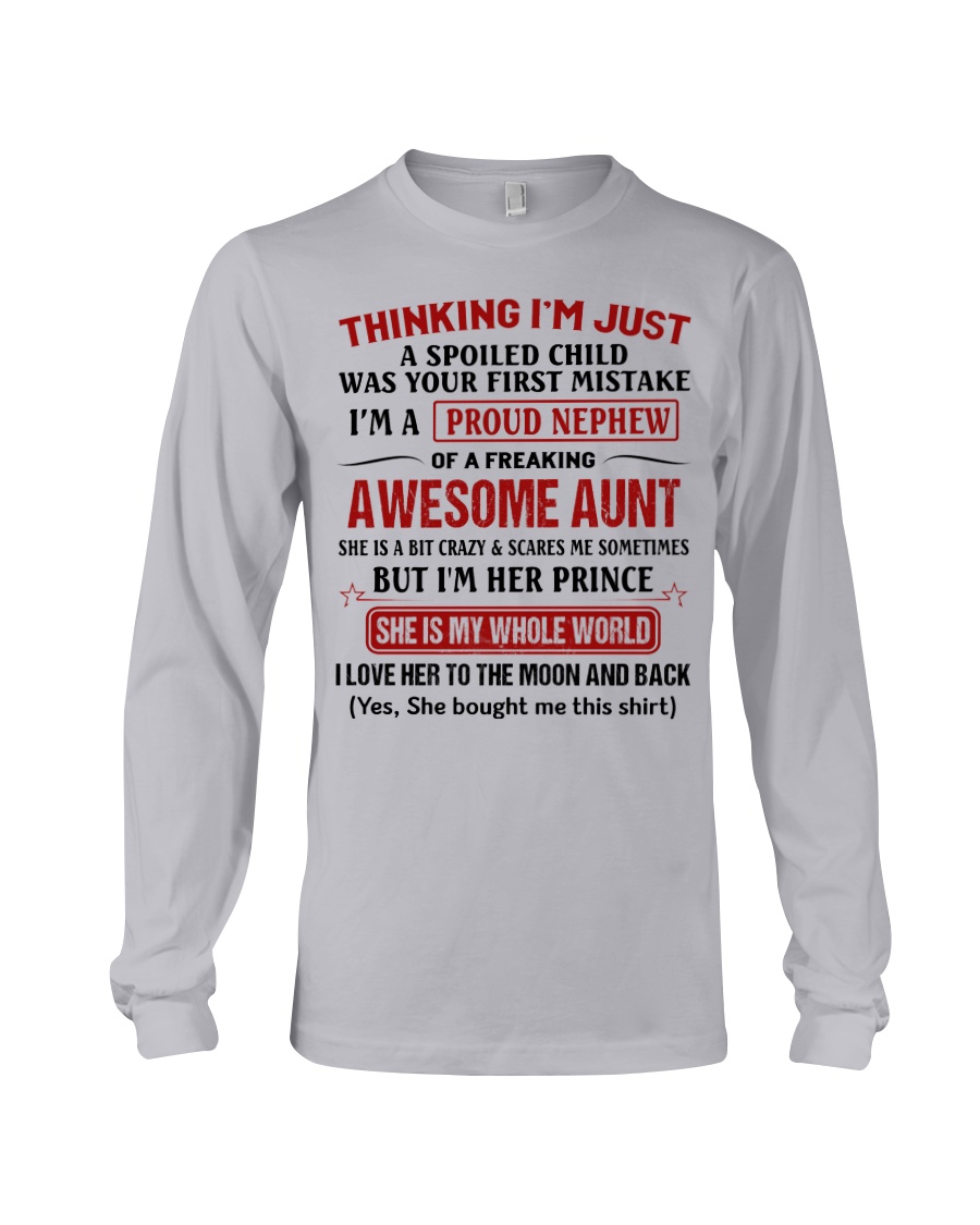 I'M A PROUD NEPHEW OF A FREAKING AWESOME AUNT Youth Shirt Apparel I'M A PROUD NEPHEW OF A FREAKING AWESOME AUNT Youth Shirt Apparel