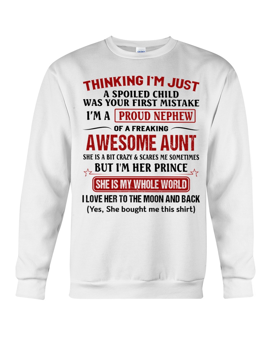 I'M A PROUD NEPHEW OF A FREAKING AWESOME AUNT Youth Shirt Apparel I'M A PROUD NEPHEW OF A FREAKING AWESOME AUNT Youth Shirt Apparel