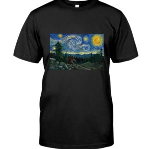 Bigfoot Van Gogh Art Shirt Apparel