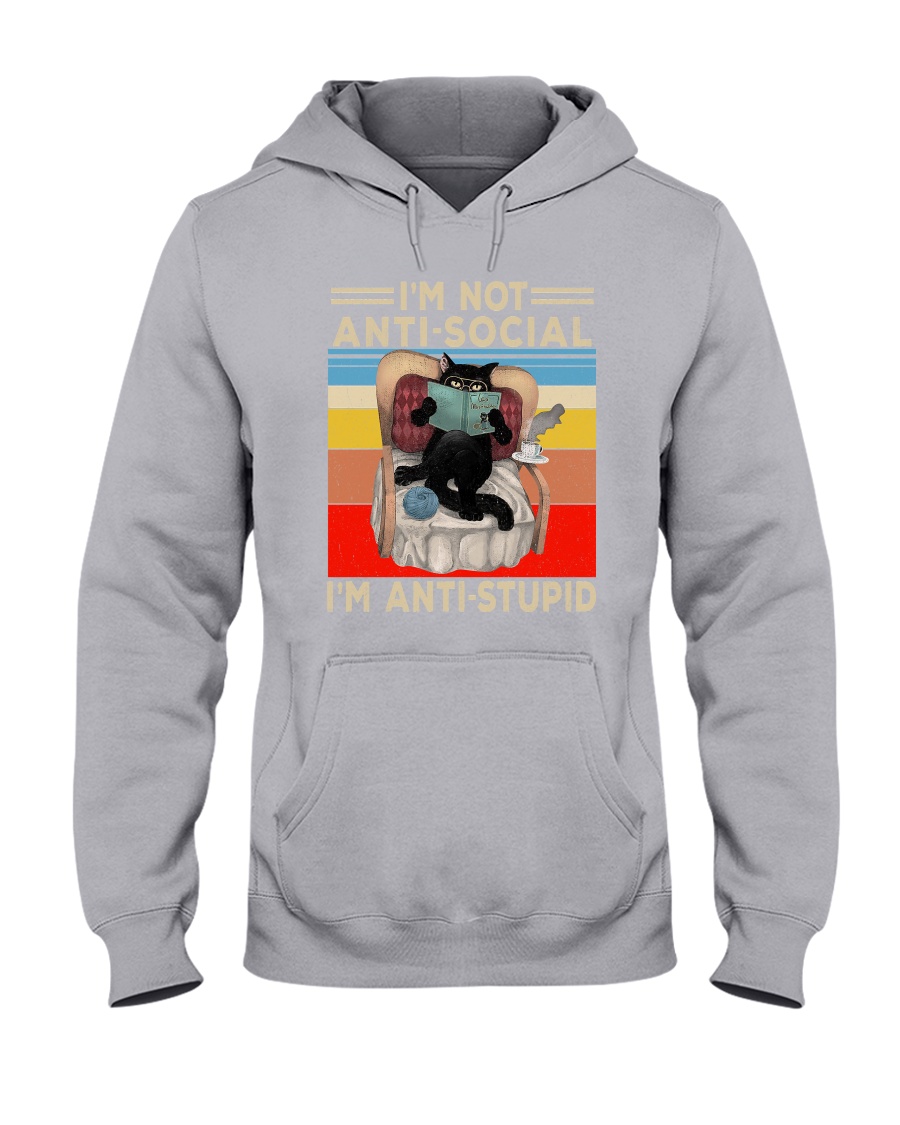 I'm Not Anti social I'm Anti stupid Cat Shirt Apparel I'm Not Anti social I'm Anti stupid Cat Shirt Apparel