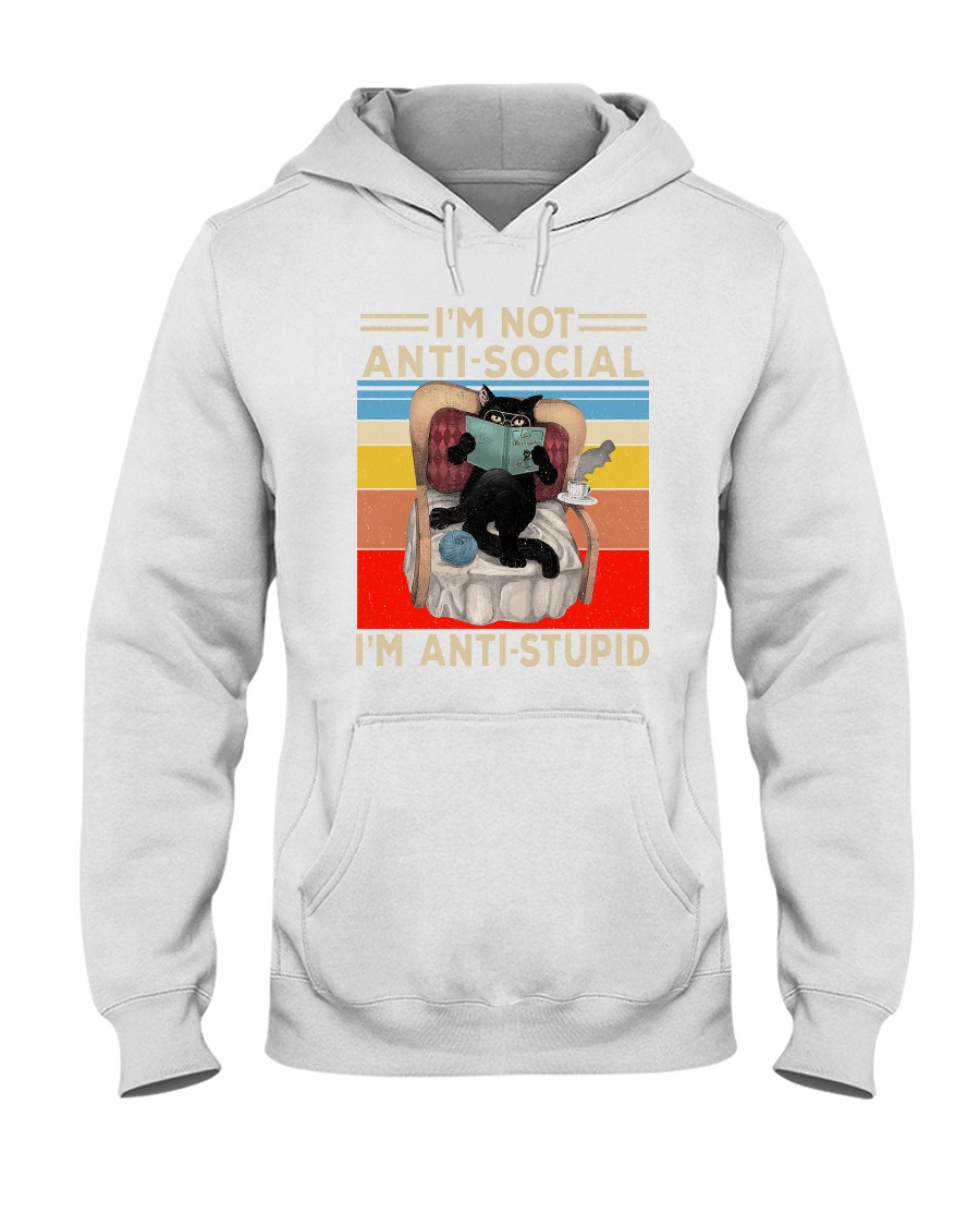 I'm Not Anti social I'm Anti stupid Cat Shirt Apparel I'm Not Anti social I'm Anti stupid Cat Shirt Apparel