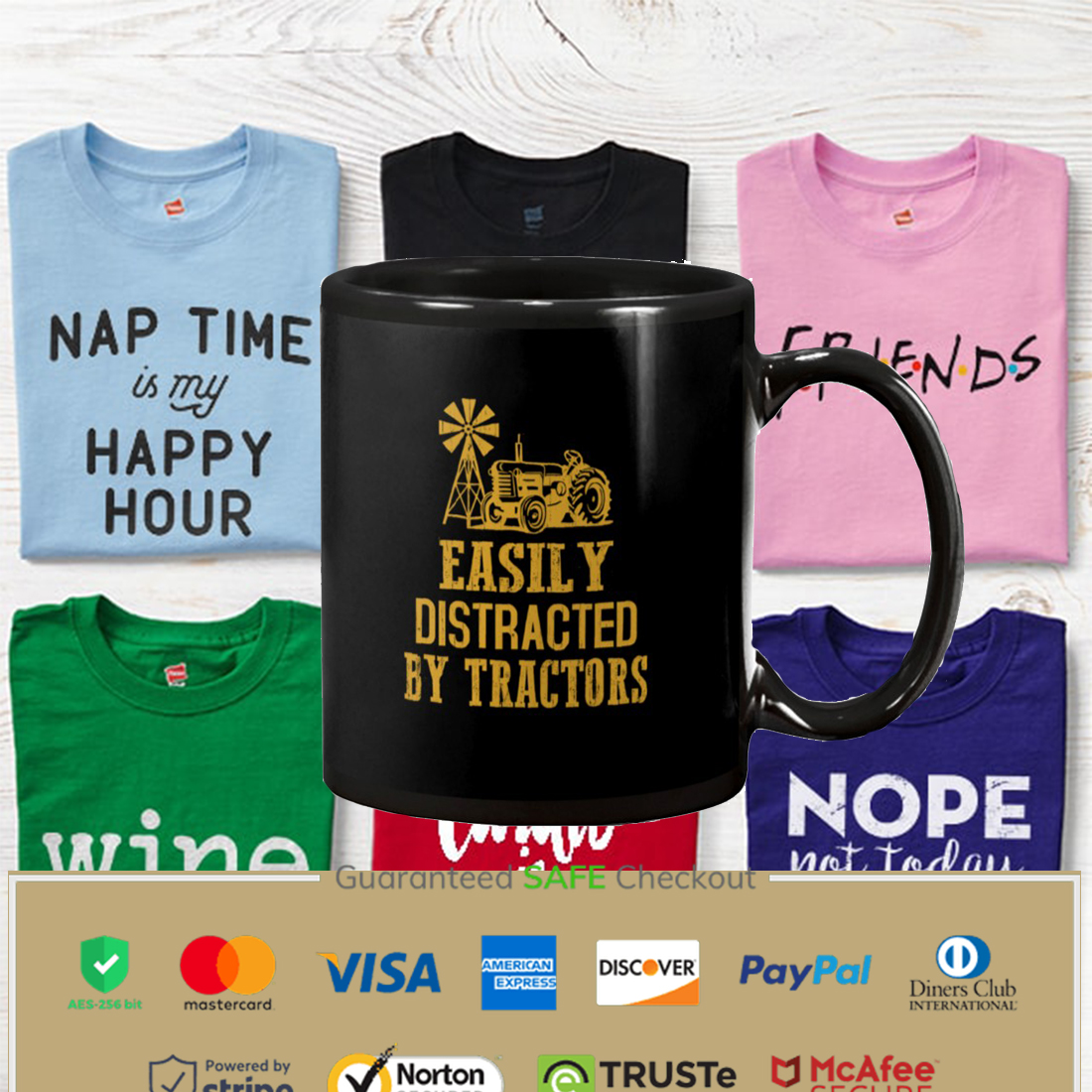 Easily Distracted By Tractors Mug Apparel