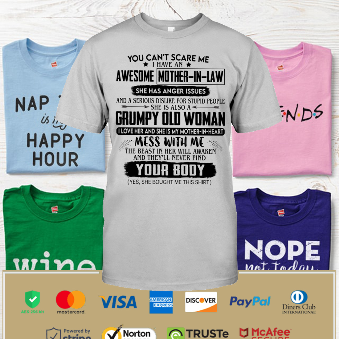 I HAVE AN AWESOME MOTHER IN LAW Shirt Apparel I HAVE AN AWESOME MOTHER IN LAW Shirt Apparel