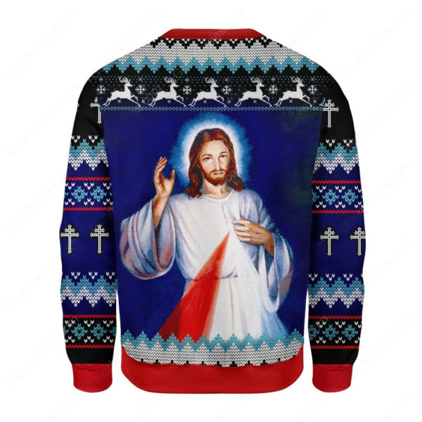 Jesus I Trust In You All Over Printed Ugly Christmas Sweater Jisubin Apparel