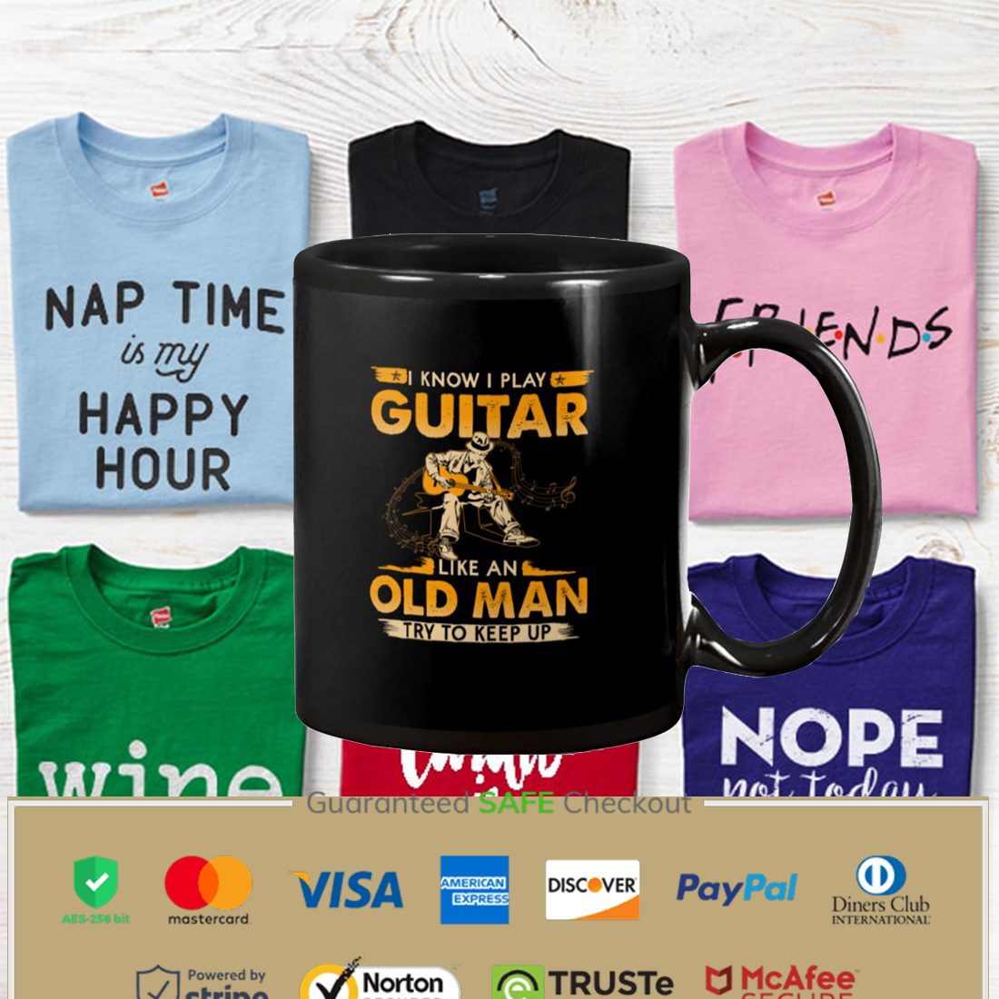 Play Guitar Like An Old Man Try To Keep Up Mug Apparel