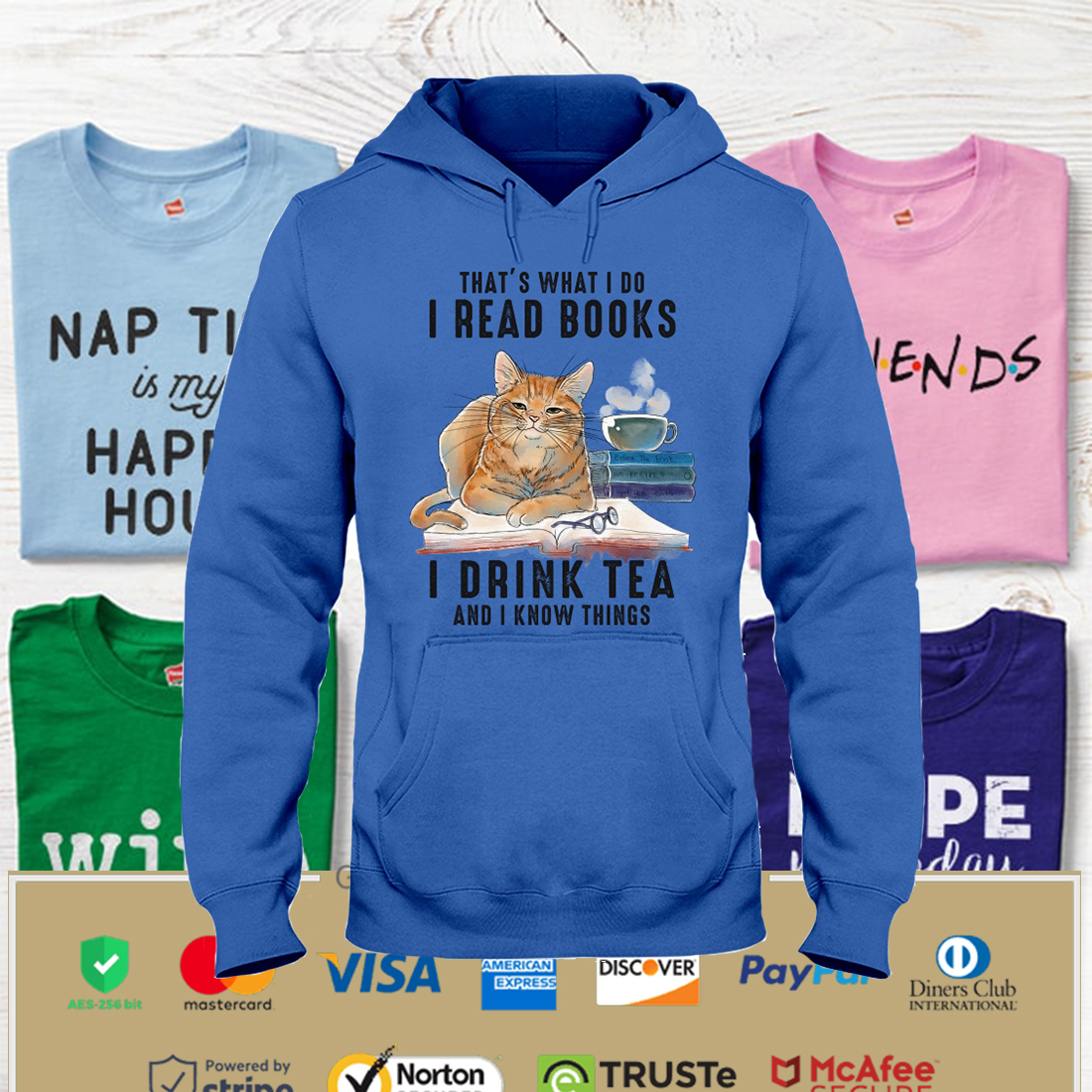 Read Books Drink Tea Hooded Sweatshirt Apparel Read Books Drink Tea Hooded Sweatshirt Apparel