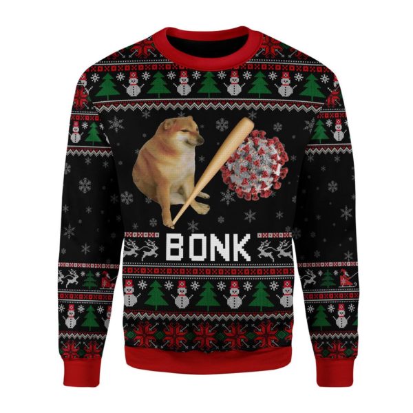 Bonk Coronavirus Christmas Sweater Jisubin Apparel