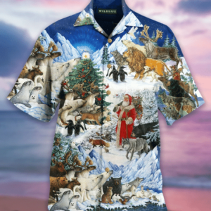 Wildlife Christmas Hawaiian Shirt Jisubin Apparel