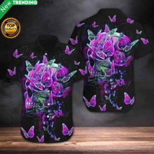 Skull Purple Hawaiian Shirt Jisubin Apparel