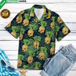 Skull Pineapple Hawaiian Shirt Jisubin Apparel