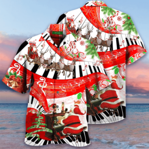 Christmas Piano Hawaiian Shirt Jisubin Apparel