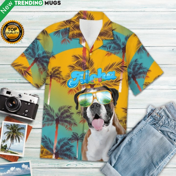 Boxer Dog Hawaiian Shirt Jisubin Apparel