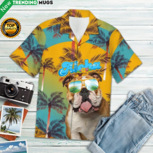 Bulldog Christmas Hawaiian Shirt Jisubin Apparel