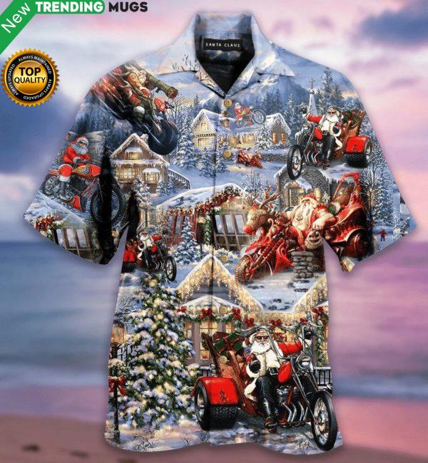 Amazing Santa Biker Hawaiian Shirt Jisubin Apparel