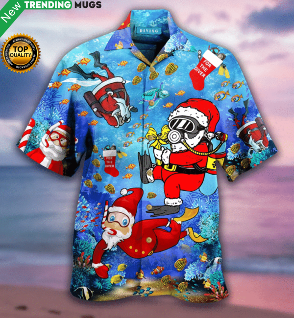 Christmas Santa Claus Dives Hawaiian Shirt Jisubin Apparel