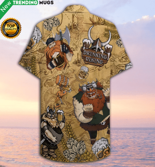 Drinking Beer Viking Hawaiian Shirt Jisubin Apparel