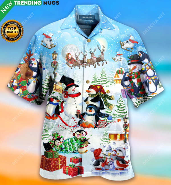 Penguins Merry Christmas Hawaiian Shirt Jisubin Apparel