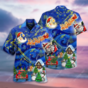 Christmas Sky Hawaiian Shirt Jisubin Apparel