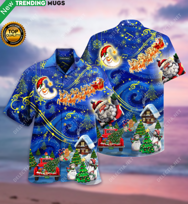 Christmas Sky Hawaiian Shirt Jisubin Apparel