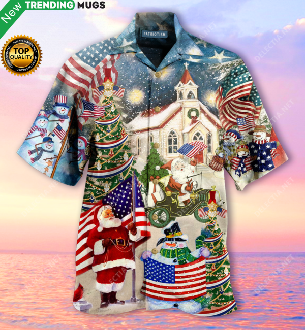 Patriotism American On Christmas Hawaiian Shirt Jisubin Apparel