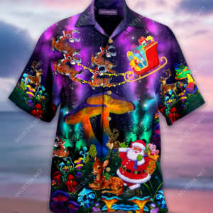 Mushroom Funny Christmas Hawaiian Shirt Jisubin Apparel