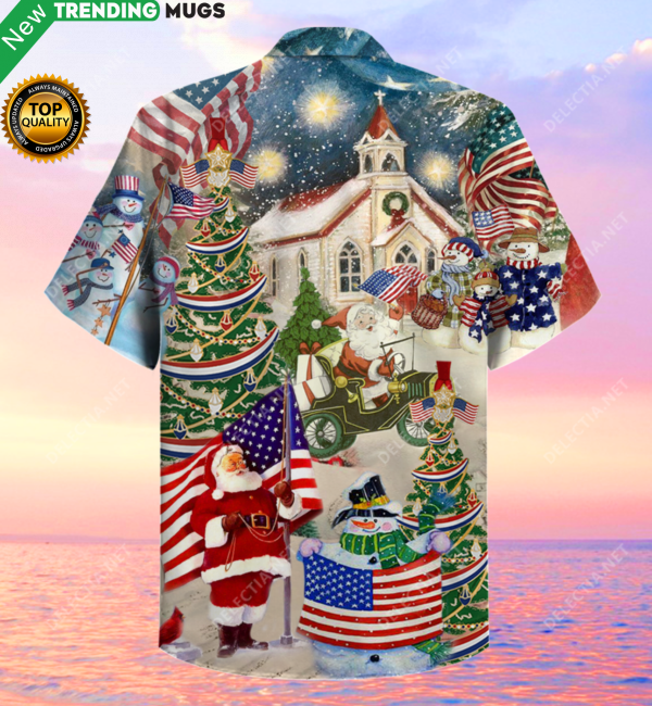 Patriotism American On Christmas Hawaiian Shirt Jisubin Apparel
