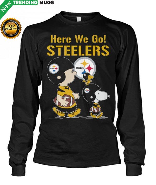 Charlie Brown And Snoopy Here We Go Steelers Shirt Jisubin Apparel