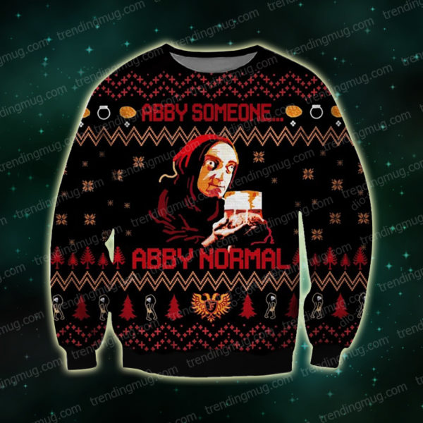 Abby Normal Knitting Pattern 3D Print Ugly Sweatshirt Jisubin Apparel