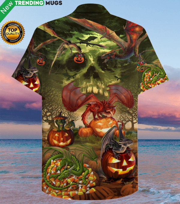 Spooky Dragon Halloween Hawaiian Shirt Jisubin Apparel