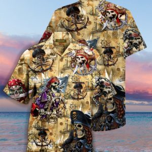 Amazing Pirate Skull Hawaiian Shirt Jisubin Apparel
