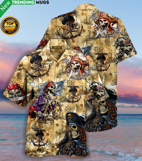 Amazing Pirate Skull Hawaiian Shirt Jisubin Apparel