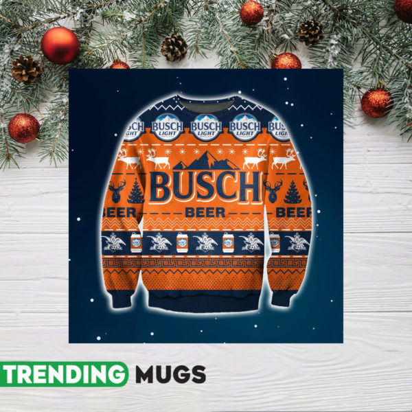 Busch Beer Kniting Pattern 3D Print Ugly Sweater Jisubin Apparel