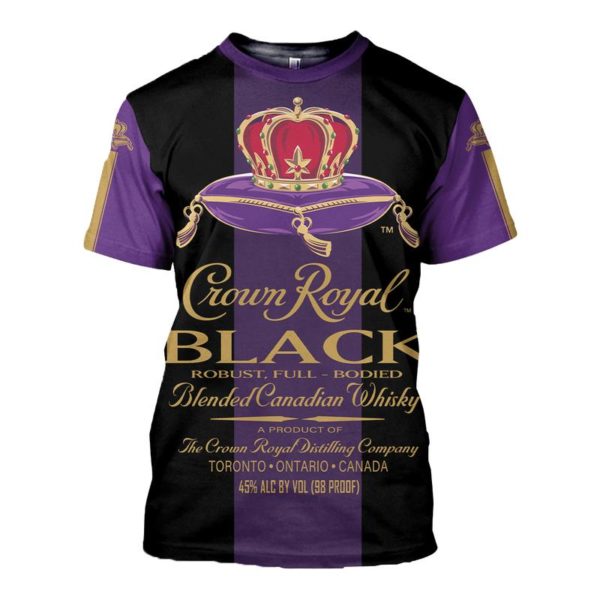 3D All Over Printed Crown Royal Shirt Jisubin Apparel